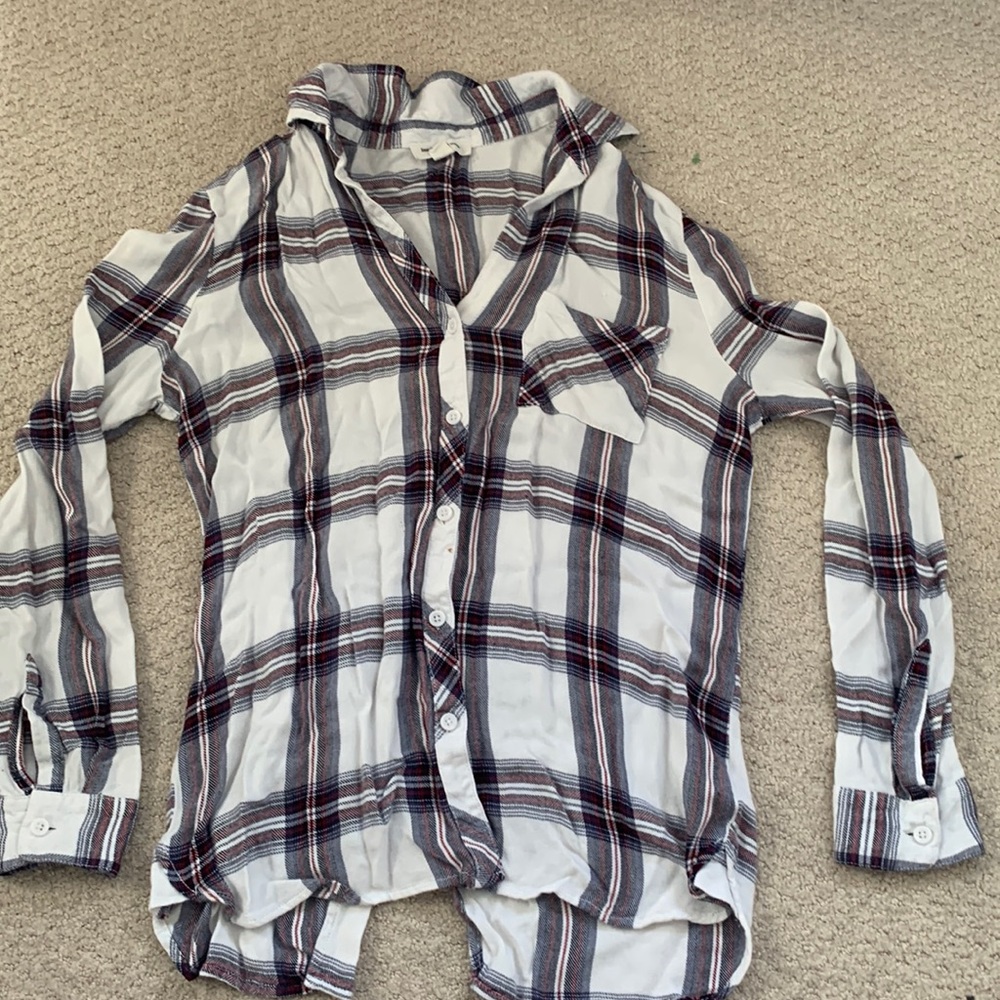 white red and black flannel
